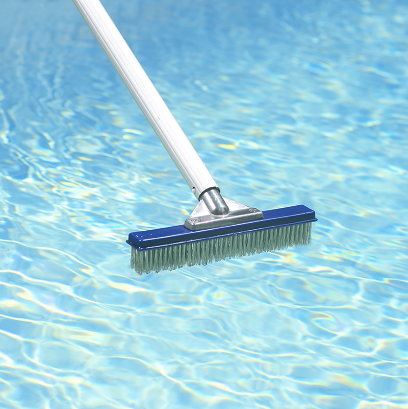 10″ AluminumBack Algae Brush Stainless Steel Bristles Poolmaster