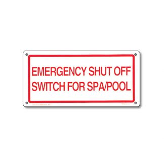 40310 | 12'' x 6'' Emergency Shut Off Sign