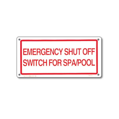 40310 | 12'' x 6'' Emergency Shut Off Sign