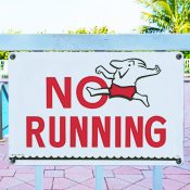 40312 | 18" x 12" No Running Sign - Lifestyle