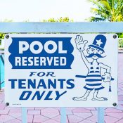 40319 | 12'' x 18'' Pool Reserved Sign - Lifestyle