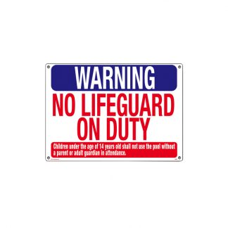 40325 | 18" x 24" Warning: No Lifeguard on Duty