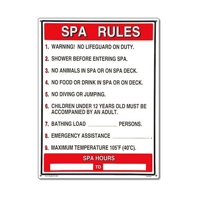 40327 | 18'' x 24'' Spa Rules