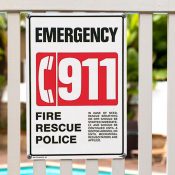 40331 | 12" x 18" Emergency 911 Sign - Lifestyle