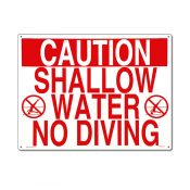 40341 | 24'' x 18'' Caution: Shallow Water. No Diving