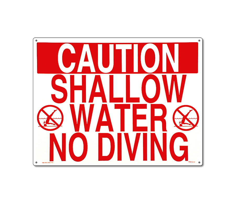 Caution Shallow Water No Diving Poolmaster
