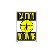 40344 | 12'' x 18'' Caution: No Diving Sign