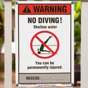 40352 | NSPF 12'' x 18'' No Diving Sign - Lifestyle