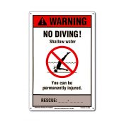 40352 | NSPF 12'' x 18'' No Diving Sign