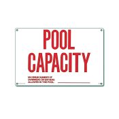 40361 | 12'' x 18'' Pool Capacity Sign