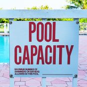 40361 | 12'' x 18'' Pool Capacity Sign - Lifestyle 1