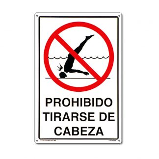 40385 | 12'' x 18'' Prohibido Tirarse de Cabeza
