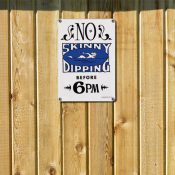 41353 | 12'' x 18'' No Skinny Dipping Before 6pm - Lifestyle 2