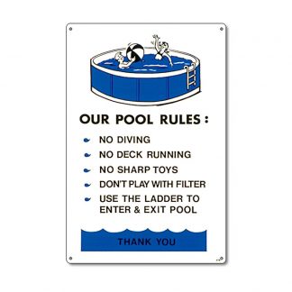 41370 | 12'' x 18'' Our Pool Rules