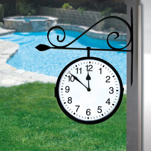 DualSided Hanging Clock Poolmaster