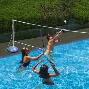 Across-Pool Volleyball / Badminton Game Combo