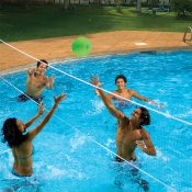 Across-Pool Volleyball / Badminton Game Combo