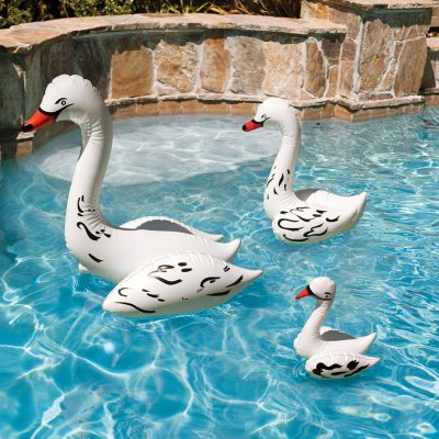 81410-30 | Swan Family Pool Décor - Lifestyle 2