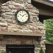 52606 | 15'' Faux Stone Clock - Lifestyle