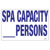 40355 | Spa Capacity Sign