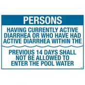 40364 | 18'' x 12'' CA Pool Rules Sign