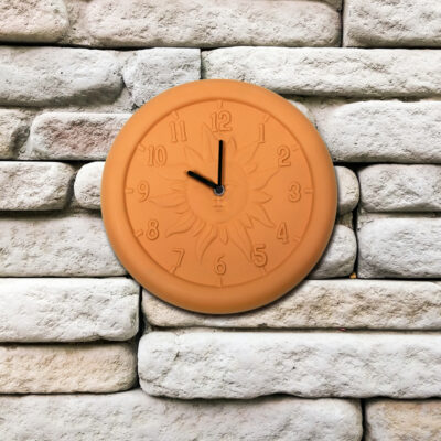 52550 | 12'' Terra Cotta Clock - Lifestyle 1
