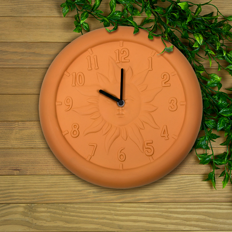 12” Terra Cotta Clock Poolmaster