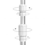 3-Piece 21' Telescopic Pole w/ External-Locking Cam