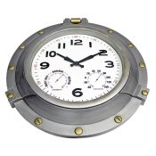 52538 | 18'' Silver Porthole Clock
