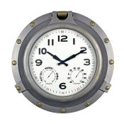 52538 | 18'' Silver Porthole Clock