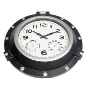 52539 | 18'' Black Porthole Clock