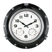 52539 | 18'' Black Porthole Clock
