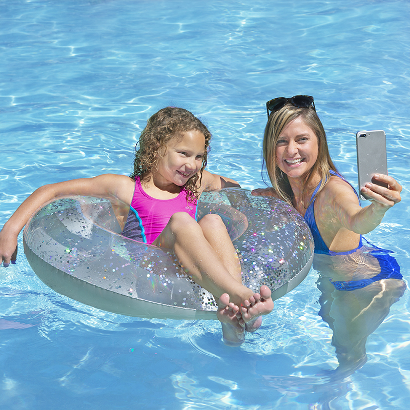 water tube toy with glitter
