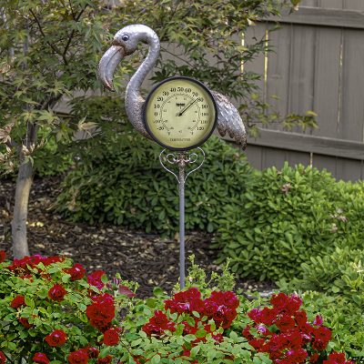 Flamingo Thermometer Garden Stake - Image 2