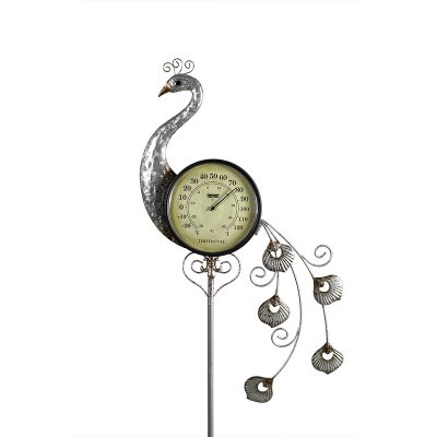 Peacock Thermometer Garden Stake - Image 4