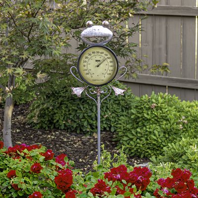 Poolmaster Outdoor Thermometer Garden Stake and Backyard Decor - Frog