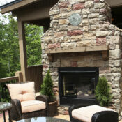 Sitting area on the back porch