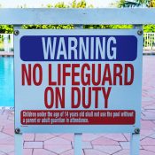 40325 | 18" x 24" Warning: No Lifeguard on Duty - Lifestyle