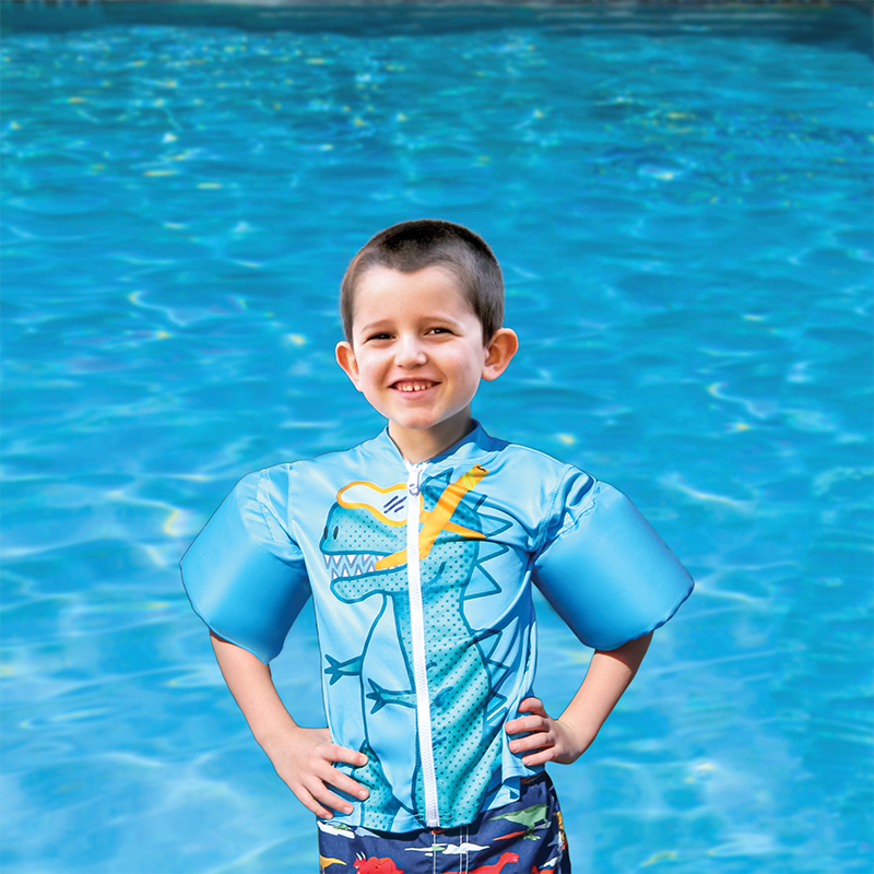 swim shirt with floaties