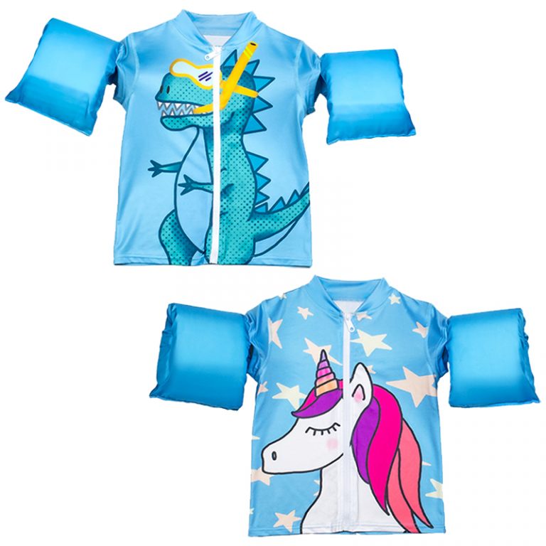 swim shirt with floaties