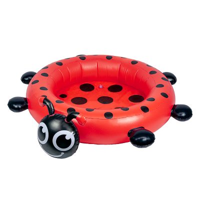 Beach Ladybug Print Inflatable Float Swimming Arm Bands Red Black F6 3X 