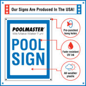 No Pool After Dark Sign