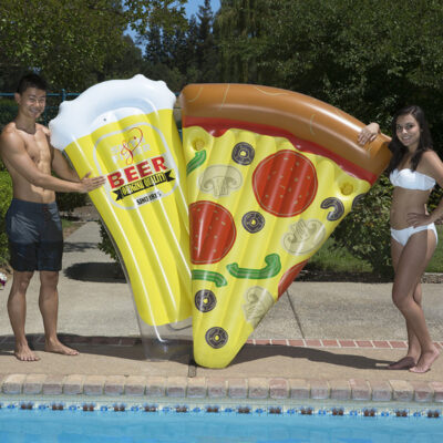 Slice O' Pizza Mattress and Glass O' Beer Mattress 2PK Set - Image 2
