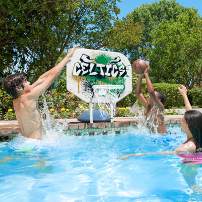 NBA Boston Celtics Graffiti Pro Rebounder Poolside Basketball Game - Image 3
