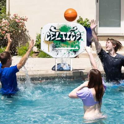 NBA Boston Celtics Graffiti Pro Rebounder Poolside Basketball Game - Image 4